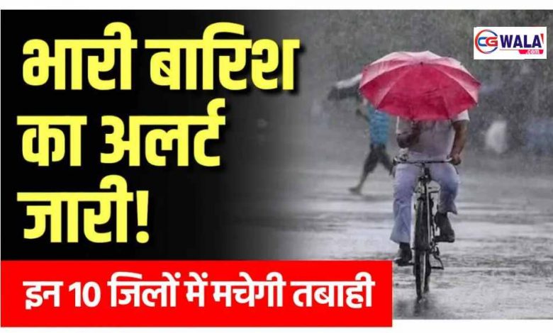 भारी बारिश का अलर्ट...मौसम विभाग ने जारी की चेतावनी