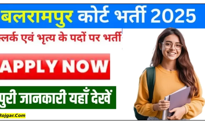 जिला बलरामपुर छ.ग.कोर्ट में भृत्य क्लर्क और विभिन्न पदों पर भर्ती