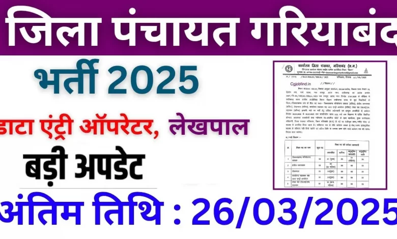 छ.ग. जिला पंचायत गरियाबंद कार्यालय जिला पंचायत निकली भर्ती