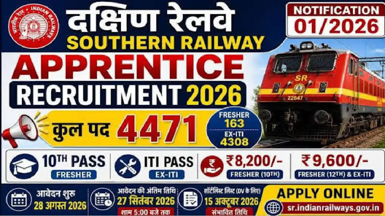 रेलवे में 4471 पदों पर निकली भर्ती: फ्रेशर को मौका, बिना एग्जाम और इंटरव्यू के होगा सिलेक्शन